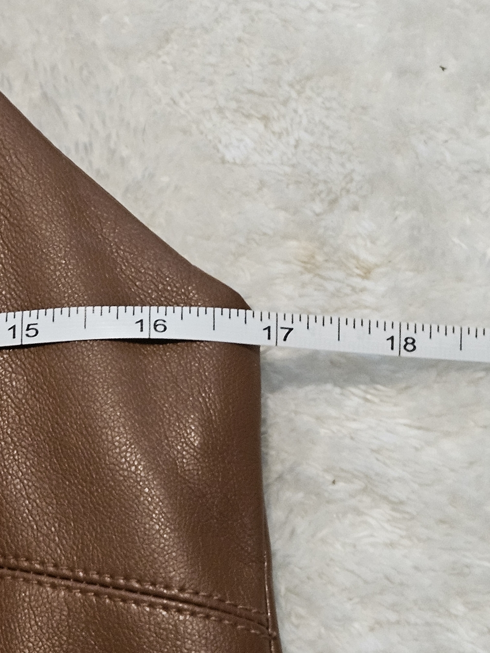 Calvin Klein Brown Faux Leather Shift Dress Size 2 Minimalist Quiet Luxury - Picture 6 of 9